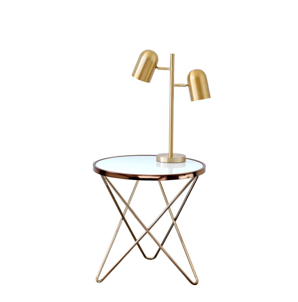 Matte-black arc floor lamp on a clean white studio background