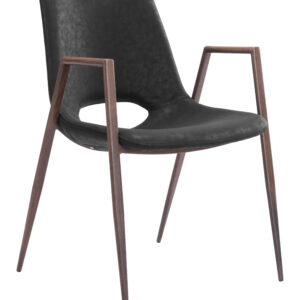 Desi Dining Chair (Set of 2) Black & Walnut