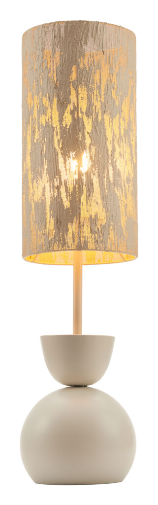 Cream decorative table lamp with gold accents