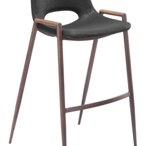 Desi Barstool (Set of 2) Black & Walnut