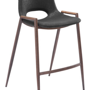 Desi Counter Stool (Set of 2) Black & Walnut
