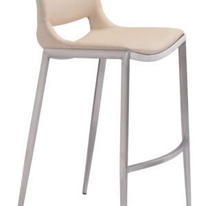 Ace Barstool (Set of 2) Light Pink & Silver