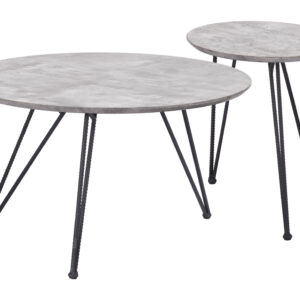 Kerris Coffee Table Set (2-Piece) Gray & Black