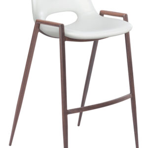 Desi Barstool (Set of 2) White & Walnut
