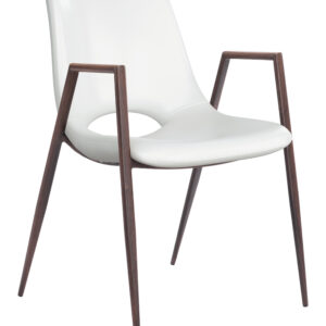 Desi Dining Chair (Set of 2) White & Walnut