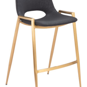 Desi Counter Stool (Set of 2) Black & Gold