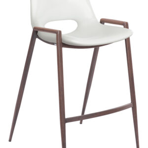Desi Counter Stool (Set of 2) White & Walnut