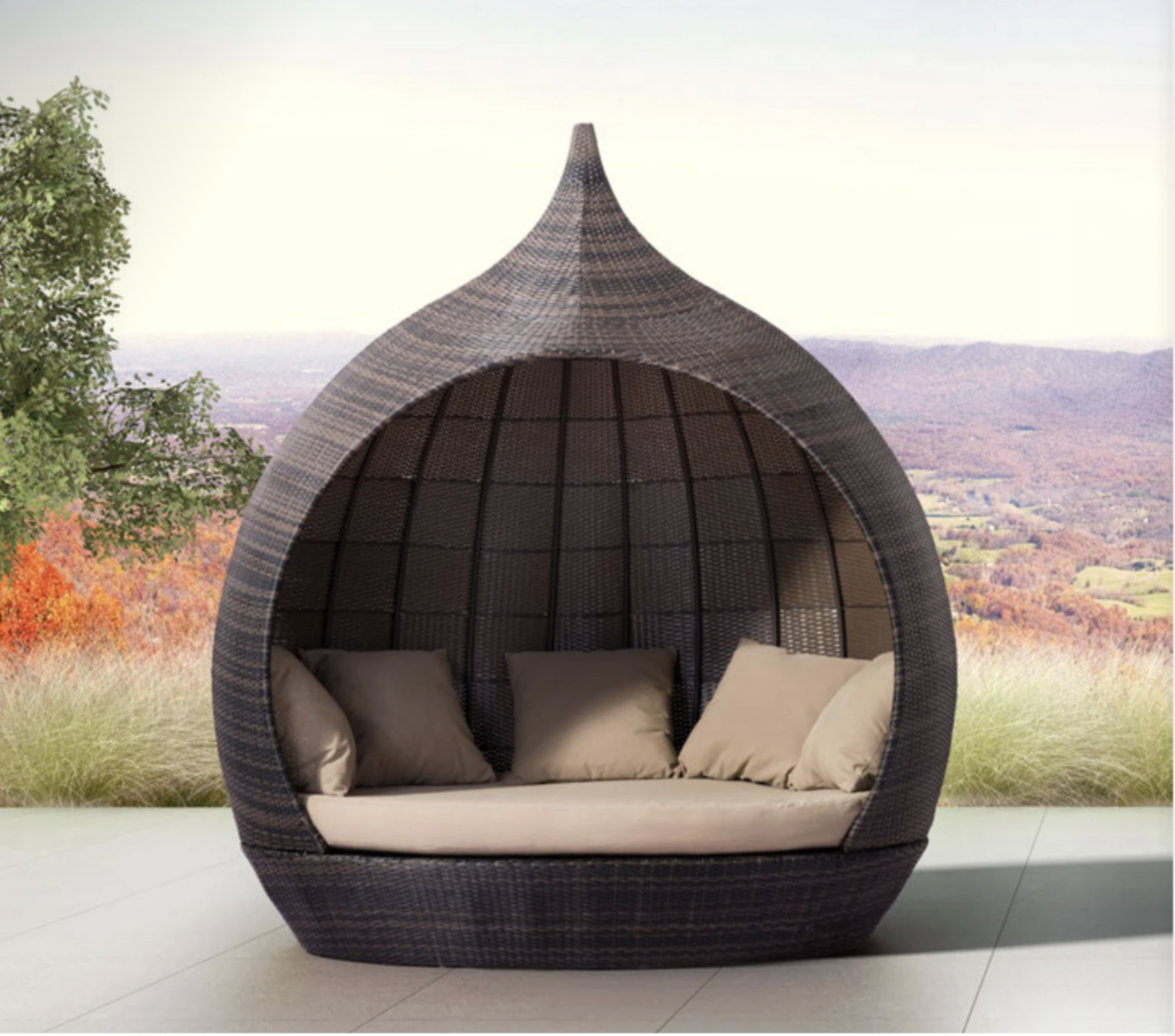 Modern outdoor patio furniture setting