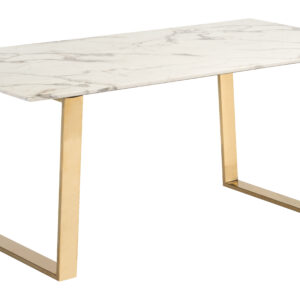 Atlas Dining Table White & Gold