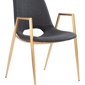 Desi Dining Chair (Set of 2) Black & Gold