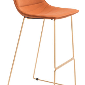 Adele Barstool (Set of 2) Orange & Gold